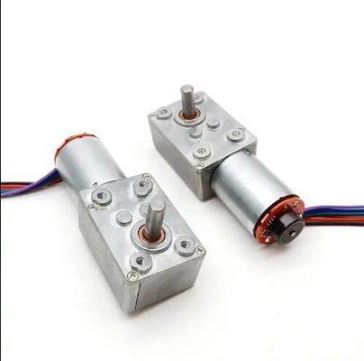 High Torque DC Worm Gear Motor Low Speed Power Off Self Locking Motor With Encoder