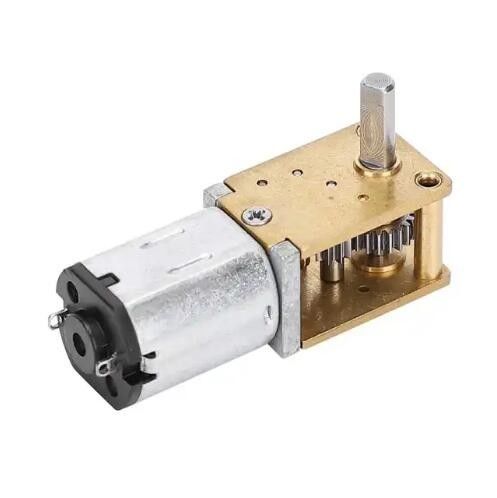 6V - 12V Brush DC Gear Motor Horizontal Worm Short Shaft DC Micro Metal Gear Motor
